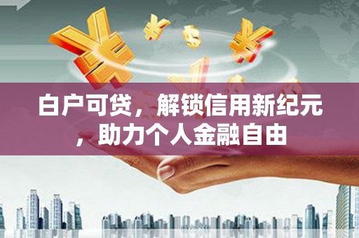 平南白户可贷，解锁信用新纪元，助力个人金融自由