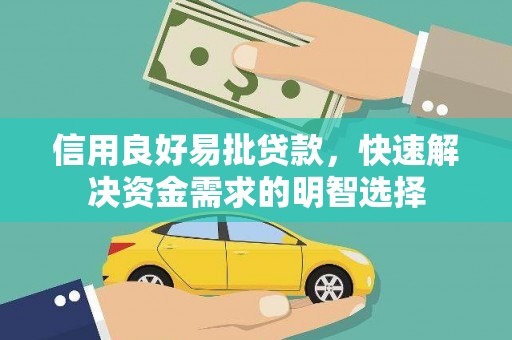 贞丰信用良好易批贷款，快速解决资金需求的明智选择