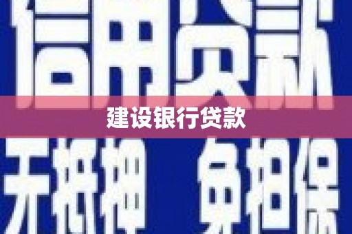 茅箭建设银行贷款