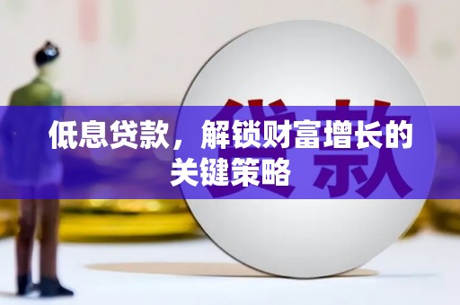 芦竹低息贷款，解锁财富增长的关键策略