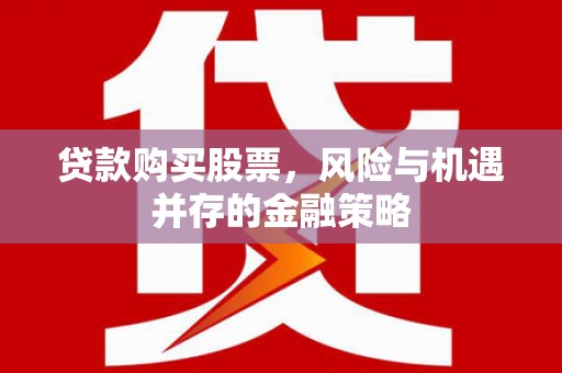 大武贷款购买股票，风险与机遇并存的金融策略