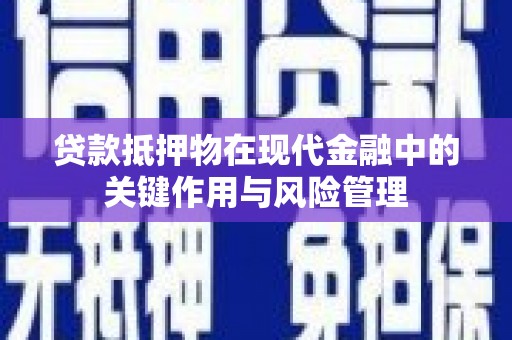 金水贷款抵押物在现代金融中的关键作用与风险管理