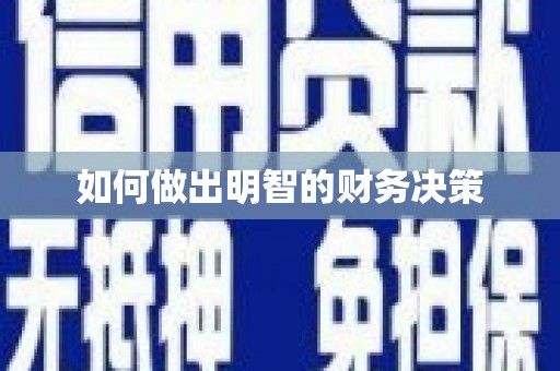西丰如何做出明智的财务决策