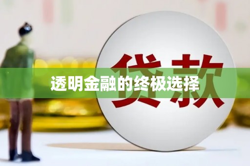 峨边透明金融的终极选择